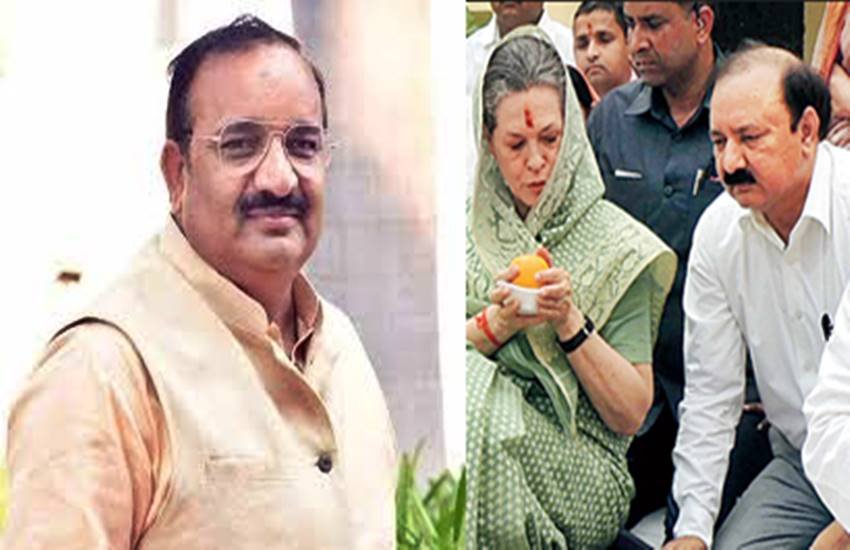 दिनेश प्रताप सिंह और सोनिया गांधी के साथ किशोरी लाल शर्मा, फोटो सोर्स- सोशल मीडिया 
