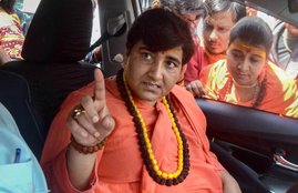 Loksabha Elections 2019, Pragya Singh Thakur, Sadhvi Pragya, BJP, Bhopal, MP, EC, Bars, Campaigning, 3 Days, Babri Mosque, Statement, Hemant Karkare, 26/11 Mumbai Terror Attacks, 2008 Malegaon Blast Case, India News, National News, Hindi News