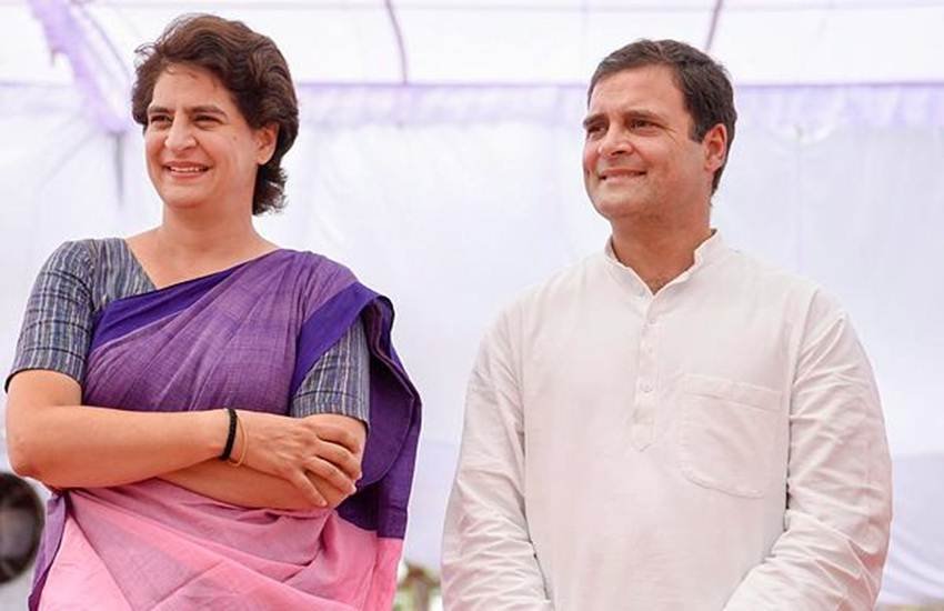 कांग्रेस अध्यक्ष राहुल गांधी और उनकी बहन तथा कांग्रेस महासचिव प्रियंका गांधी वाड्रा। (फोटो सोर्स: PTI)