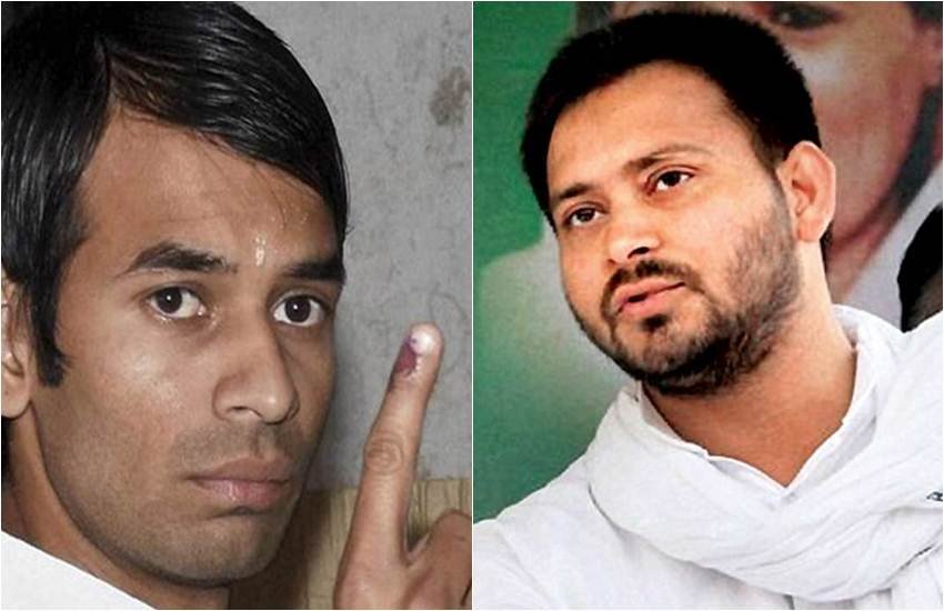 तेजप्रताव यादव और उनके छोटे भाई तेजस्वी यादव। (फोटो सोर्स/ द इंडियन एक्स्प्रेस)