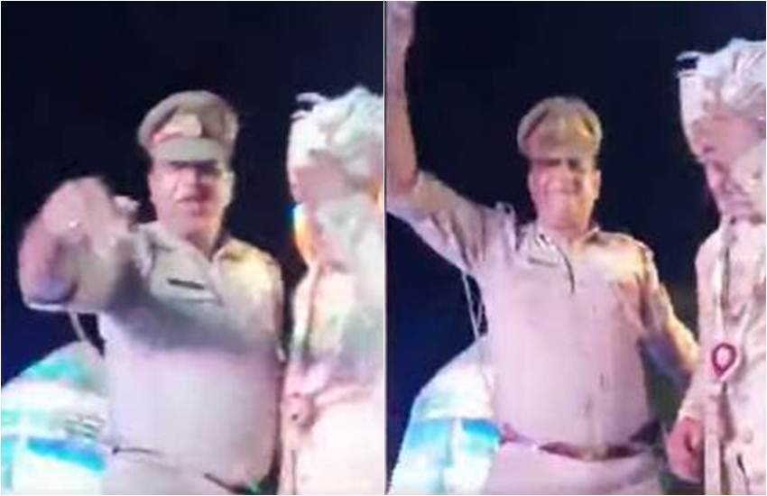 प्रतापगढ़ के महेशगंज थाने के दारोगा का वायरल हो रहा वीडियो। (Photo: Video Grab) प्रतापगढ़ के महेशगंज थाने के दारोगा का वायरल हो रहा वीडियो। (Photo: Video Grab)