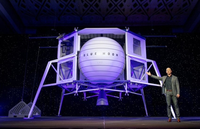 Amazon founder, nasa, Jeff Bezos, Moon surface, mission moon, Spaceship, nasa Spaceship, us, japan