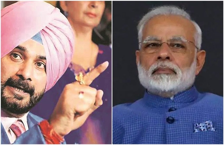 नवजोत सिंह सिद्धू और पीएम मोदी (फोटो सोर्स: इंडियन एक्सप्रेस)