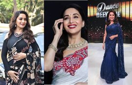 jansatta photo gallery, jansatta photos, madhuri dixit, madhuri dixit birthday looks, madhuri dixit latest photos, madhuri dixit fashion, madhuri dixit smile, madhuri dixit saris, madhuri dixit ethnic saris