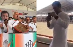 Lok Sabha Election 2019: मंच पर कांग्रेस नेता ने गाया गाना, राहुल गांधी बनाने लगे VIDEO