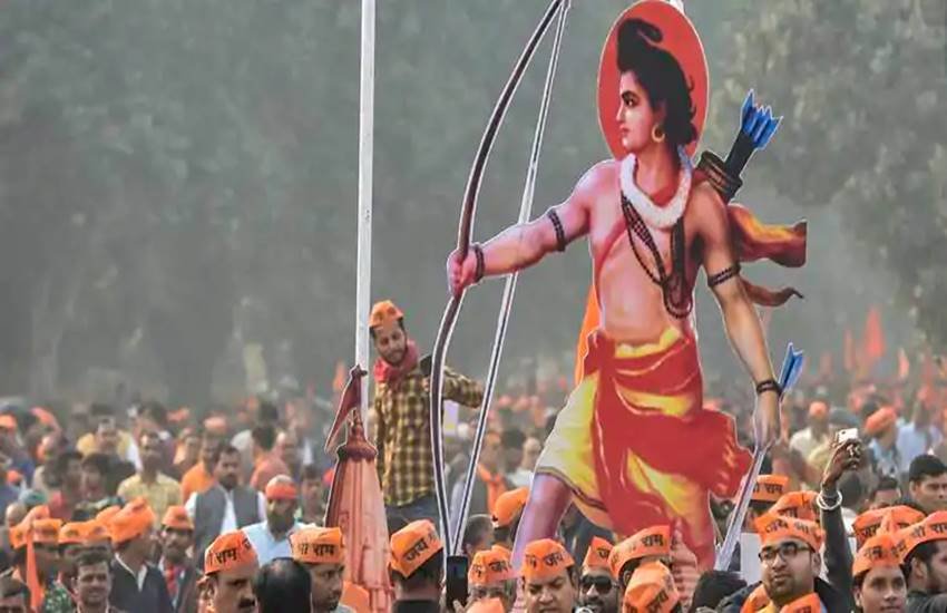 राष्ट्रवाद के आगे राम मंदिर मुद्दे को इस बार भाजपा ने भुला दिया है। (photo pti)