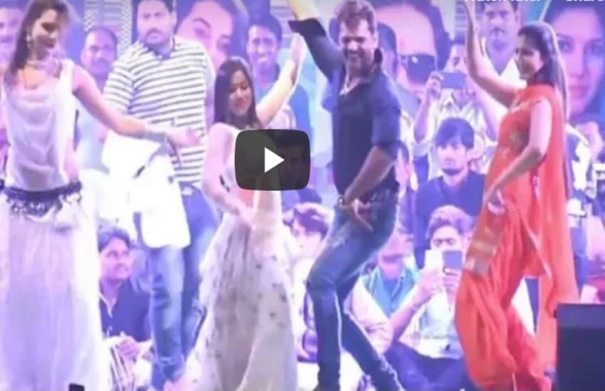 सपना चौधरी और खेसारी लाल यादव। सपना चौधरी और खेसारी लाल यादव।