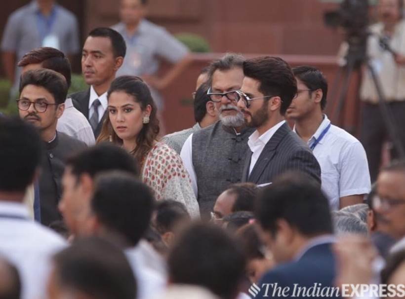 modi, swearing in ceremony, swearing in ceremony photos, rajinikanth, kangana ranaut, karan johar, bollywood in modi swearing in ceremony, kapil sharma, sushant singh rajput, kailash kher, shahid kapoor, mira rajput kapoor, rakeysh omprakash mehra, rajkumar hirani, boney kapoor, siddharth roy kapoor
