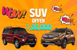 Mahindra Scorpio discount offer, Ford Ecosport discount offer, suv discount offer this month, suv discount in may 2019, honda br v, mahindra tuv 300