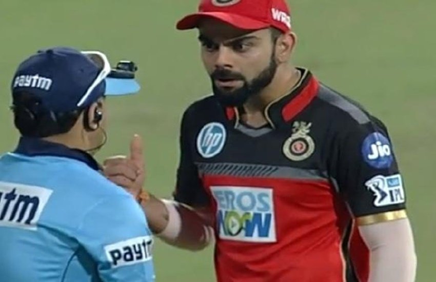IPL 2019, Virat Kohli, Umpire, Controversy