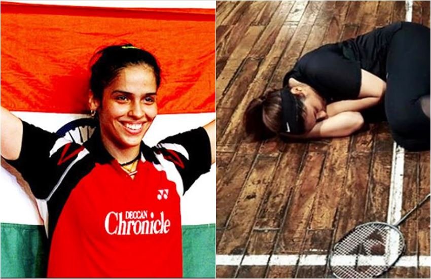 Parineeti chopra, Parineeti chopra Get Tired to play bedminton, Parineeti chopta is trying to be Saina Nehwal, Saina nehwal biopic, see pictures of before after of parineeti chopra, Parineeti chopra Get Tired playing badminton, Saina Nehwal biopic, see pictures of before after of parineeti chopra, entertainment news, bollywood news, television news