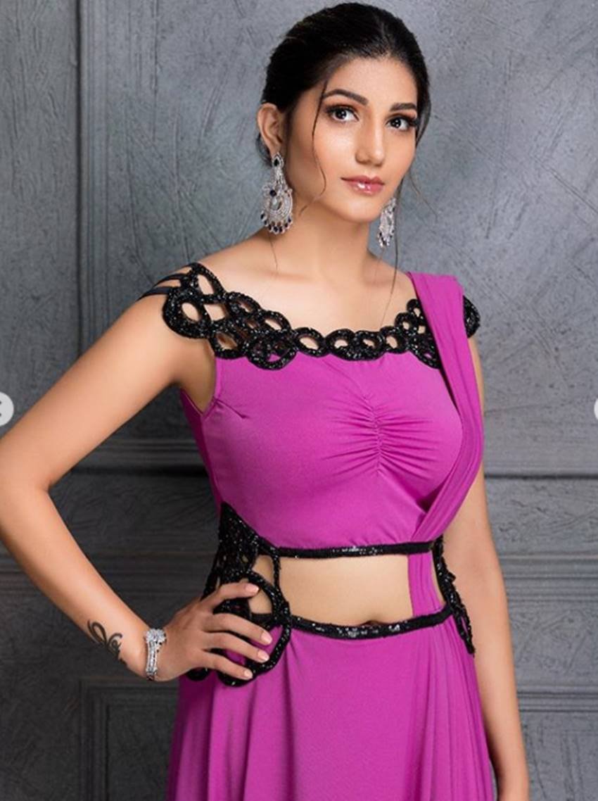 Sapna Choudhary, Sapna Choudhary fans asking to haryanvi singer, Sapna Choudhary desi queen Tattoo, Sapna Choudhary dance, Sapna Choudhary back Tattoo, sapna choudhary new pictures with hot deep back dress, sapna choudhary hot deep back dress, entertainment news, bollywood news, television news