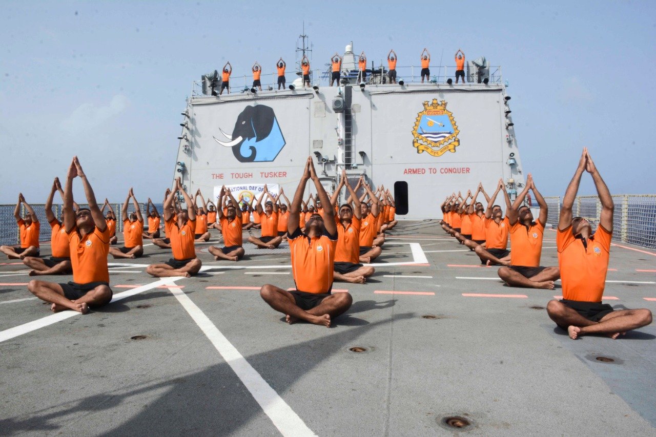 indian Navy yoga, Navy jawan yoga. ITBP yoga, Narendra Modi, international yoga day, international yoga day 2019, world yoga day, yoga day 2019 india, june 21 yoga day, yoga day india