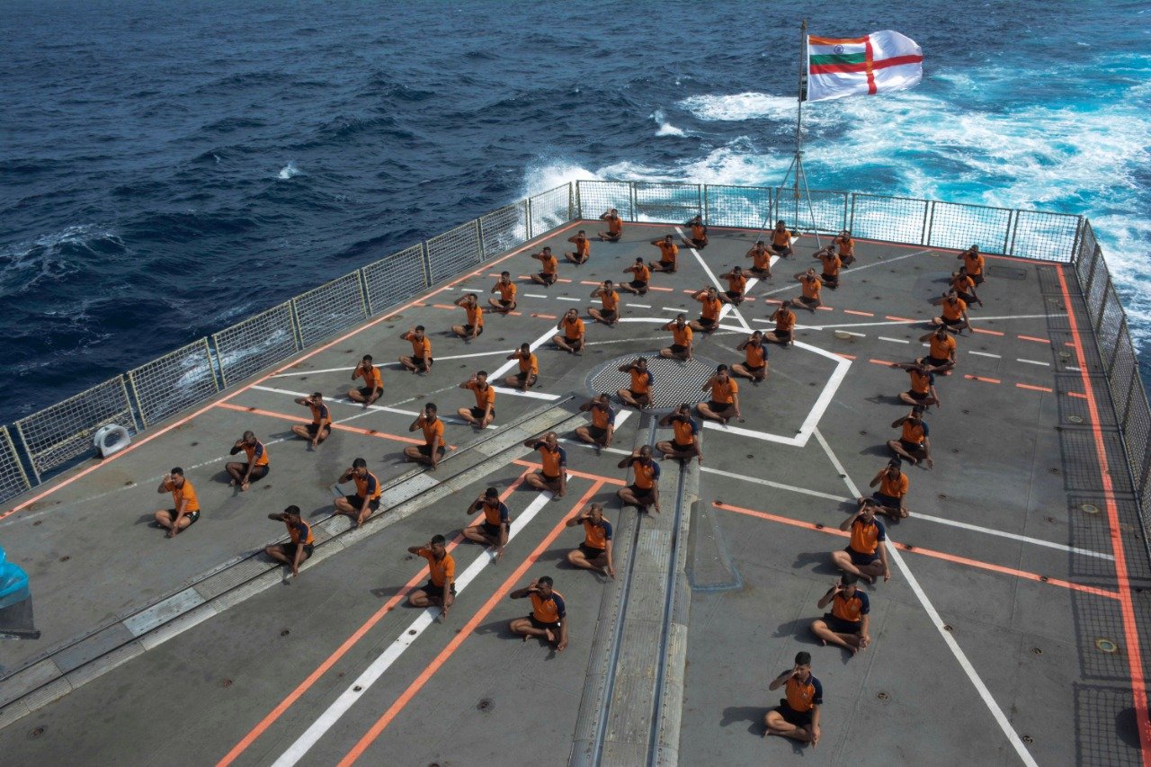 indian Navy yoga, Navy jawan yoga. ITBP yoga, Narendra Modi, international yoga day, international yoga day 2019, world yoga day, yoga day 2019 india, june 21 yoga day, yoga day india
