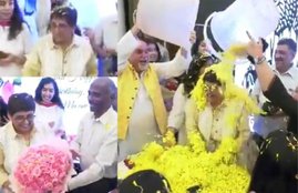 Kiran Bedi Birthday, Kiran Bedi Birthday Video, Kiran Bedi, Governor, Birthday, Raj Bhawan, Employees, Rain, Flowers, Mission Green Puducherry, Kiran Bedi News, Puducherry News, State News, Hindi News