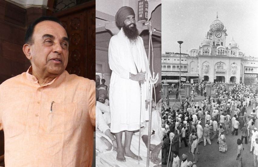 बीजेपी सांसद सुब्रमण्यम स्वामी के भिंडरावाले व ऑपरेशन ब्लूस्टार से जुड़े इस बयान पर विवाद हो सकता है। (फाइल फोटो) 