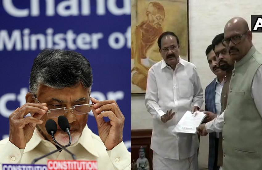 TDP Chief got a Huge Shock as Four Rajya Sabha MP YS Chowdary, TG Venkatesh CM Ramesh and GM Rao from his Party to Join BJP and met Vice President M Venkaiah Naidu