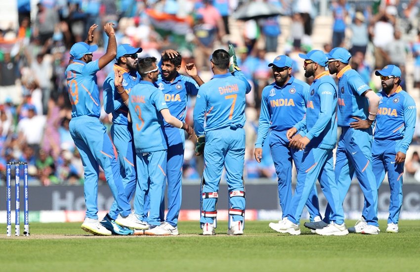 वर्ल्ड कप में भारतीय टीम के खिलाड़ी। (AP Photo)