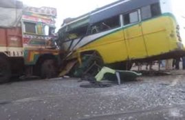 bus truck collision