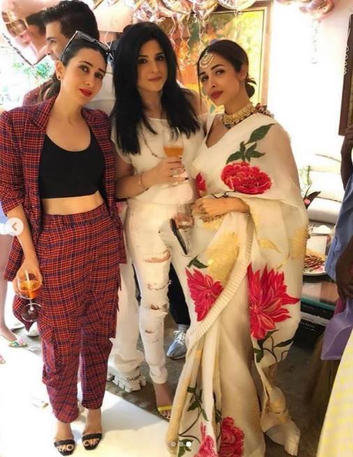 malaika arora, deepika padukone, malaika arora deepika padukone same rohit bal saree, malaika arora copies deepika padukone, malaika arora floral rohit bal saree