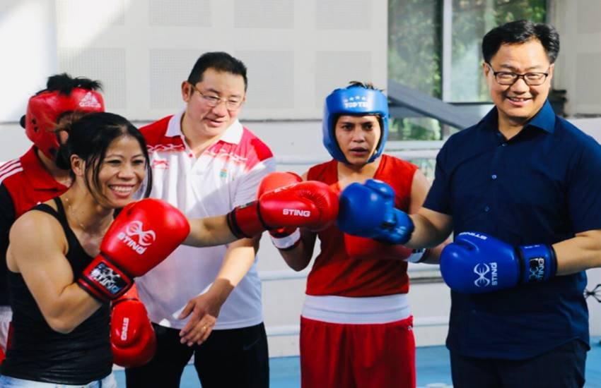 mc marykom and kiren rijiju mc marykom and kiren rijiju