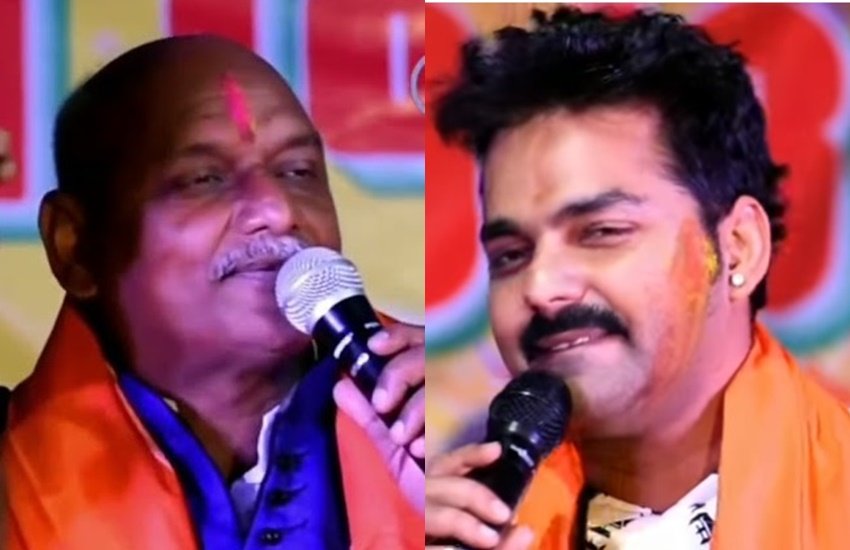 अपने गुरु अजीत सिंह के साथ पवन सिंह। (फोटो सोर्स- वीडियो स्नैप शॉट)