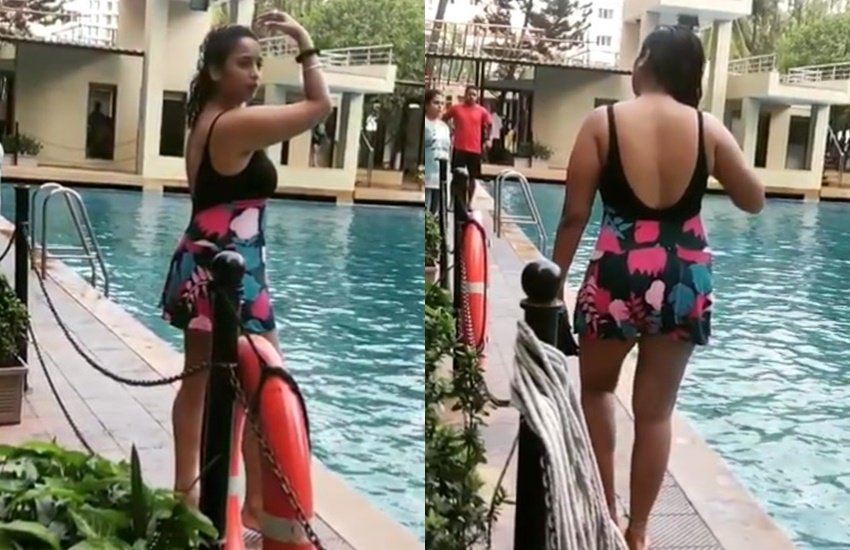 
स्विमिंग ड्रेस में भोजपुरी एक्ट्रेस रानी चटर्जी। (फोटो सोर्स- सोशल मीडिया)