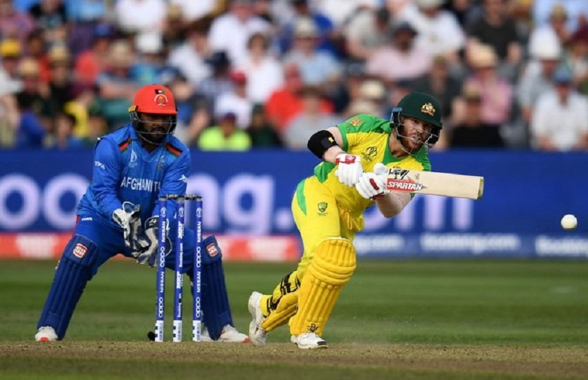 world cup 2019: वार्नर के शनदार शतक की मदद से ऑस्ट्रेलिया ने अफगानिस्तान को 7 विकेट से हराया। (pc-icc/twitter)