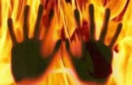 woman burnt alive