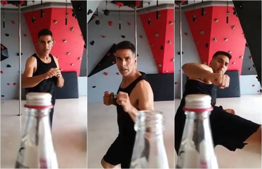 Akshay Kumar, Akshay Kumar runs Bottle Cap Challenge, Akshay Kumar runs Bottle Cap Challenge for youth, Akshay Kumar offer in social media, look at amazing fighting turn move of Suryavanshi Star, Suryavanshi Star Akshay Kumar, Akshay Kumar Video Viral In Social Media, entertainment news, bollywood news, television news