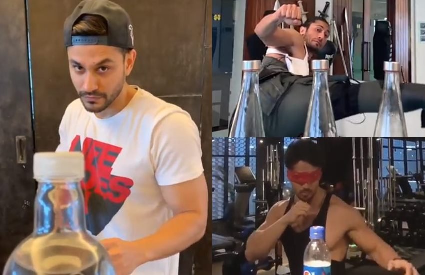 Bottle Cap Challenge पूरा करते हुए एक्टर्स। 