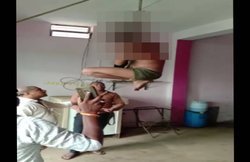 ड्राइवर के कपड़े उतार उल्टा लटका कर पीटने का वीडियो वायरल, 2 ट्रांसपोर्टर गिरप्तार