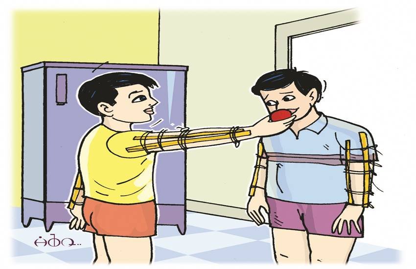 विनोद बात-बात पर अकड़ता था।