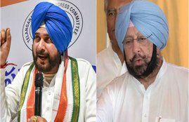 Navjot Sidhu and Amarinder Singh