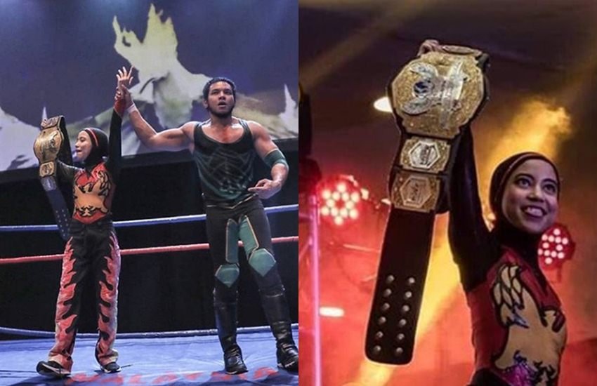 महिलाएं किसी भी मामले में अब पुरुषों से पीछे नहीं हैं ये तो साबित हो ही चुका है। फिर चाहे वो मैरी कॉम हों या फिर फोगाट बहनें। इन लोगों ने कुश्ती और बॉक्सिंग जैसे खेलों में अपना और देश का नाम खूब ऊंचा किया है। ऐसी ही एक लड़की के बारे में हम बताने जा रहे हैं जिसे दुनिया की पहली हिजाबी रेसलर का नाम दिया गया है। ये महिला रेसलर जब हिजाब पहन रिंग में उतरती है तो अच्छे-अच्छों के छक्के छुड़ा देती है। (All pics: @nordianapw/instagram)