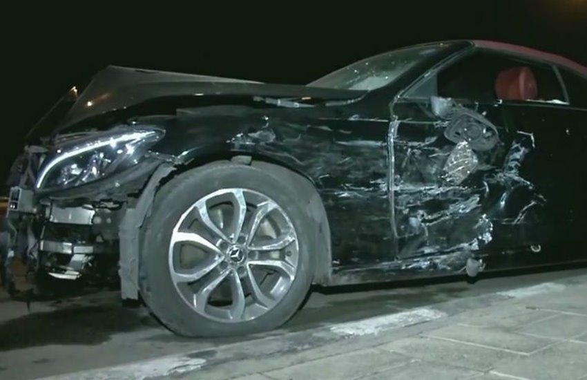 दिल्ली में मर्सिडीज की टक्कर से सीआरपीएफ जवान की मौत 
फोटो सोर्स- ANI 