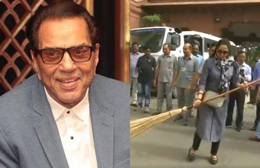 मशहूर एक्टर धर्मेंद्र और भाजपा सांसद हेमा मालिनी। फोटो सोर्स-सोशल मीडिया।