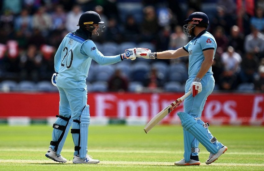 World cup 2019: इंग्लैंड के सलामी बल्लेबाज जेसन रॉय और जॉनी बेयरस्टो। (twitter) 