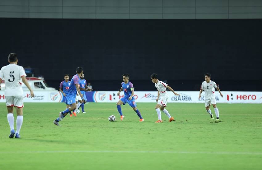भारतीय फुटबॉल टीम। (Twitter/@IndianFootball)