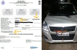 Maruti WagonR ड्राइव कर रही थी लड़की, हेलमेट न पहनने पर RTO ने काट दिया चालान
