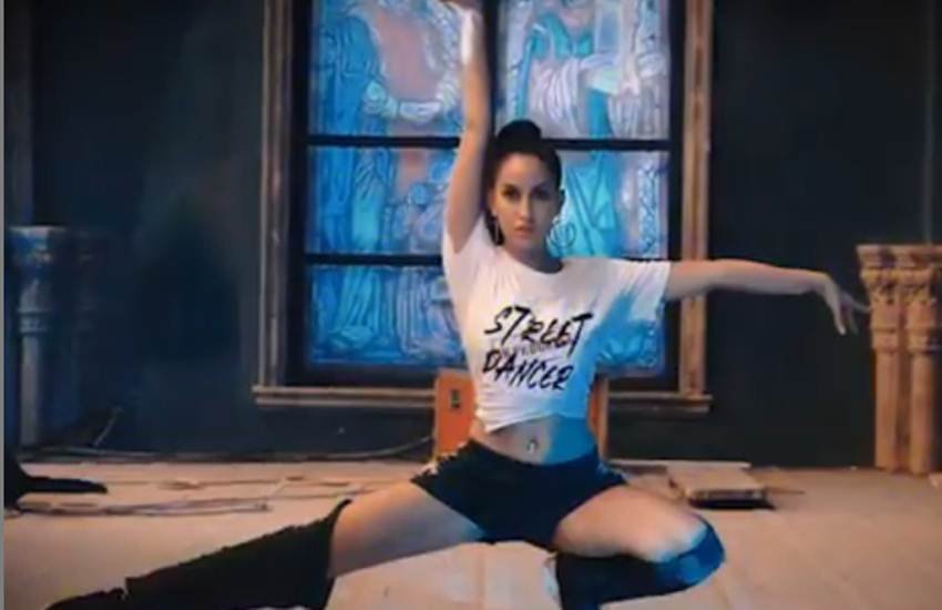 nora fatehi, nora fatehi latest dance, nora fatehi look for street dancer, nora fatehi first look for street dancer, nora fatehi ka naya look, nora fatehi ka naya video, nora fatehi upcoming film, nora fatehi video, nora fatehi dance video, saki saki, nora fatehi in saki saki, नोरा फतेही, नोरा फतेही का डांस वीडियो, नोरा फतेही का स्ट्रीट डांसर लुक, varun dhawan, shraddha kapoor, latest bollywood news, bollywood, bollywood update