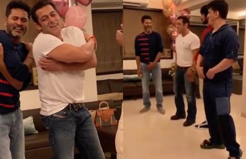 दबंग 3 की टीम के साथ डांस करते सलमान खान। फोटो सोर्स- वीडियो स्नैप शॉट