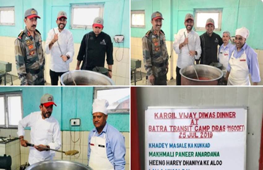 द्रास सेक्टर में बत्रा ट्रांजिट कैंप पर पद्मश्री से सम्मानित कपूर अपनी नौ सदस्य टीम के साथ रात के भोजन में ‘मखनी पनीर अनारदाना’, ‘हींग धनिया आलू’, ‘लल्ला मूसा दाल’, ‘खड़े मसाले का कुक्कड़’, ‘प्रोटिन पुलाव’, ‘पालक पुरी’, ‘मसाला पुरी’ और विशेष ‘करगिल विजय दिवस खीर’ परोसी।