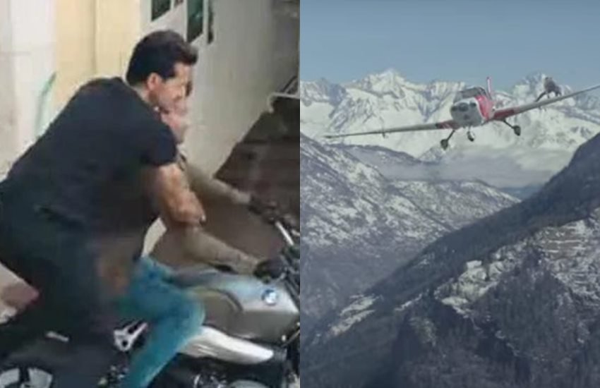 वॉर फिल्म के स्टंट सीन्स में टाइगर श्रॉफ और ऋतिक रोशन। फोटो सोर्स- वीडियो स्नैप शॉट
