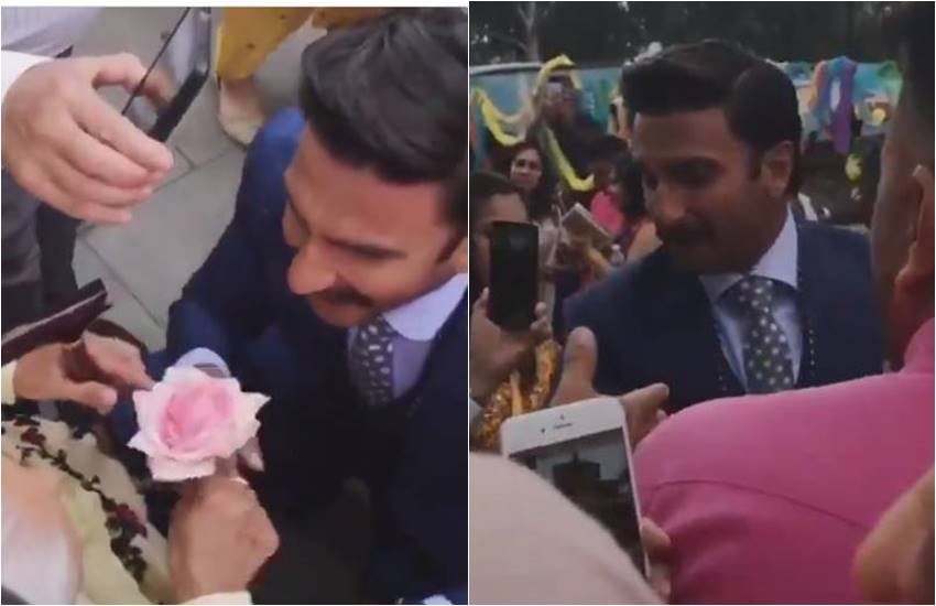 Ranveer Singh, Ranveer Singh Spotted in London, Ranveer Singh with some lucky Fans, Ranveer singh wit hold age Woman, Ranveer Singh Respect Old Lady, Ranveer Singh Video goes Viral , entertainment News, bOLLYWOOD NEWS., TELEVISION NEW, ENTERTAINMENT NEWS