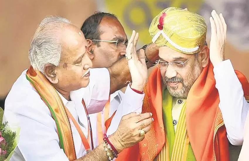 येदियुरप्पा दो दिनों के दौरे पर मंगलवार को दिल्ली पहुंचे थे। मंगलवार को ही उन्होंने कई केंद्रीय मंत्रियों से मुलाकात की थी और राज्य से जुड़े लंबित मामलों पर चर्चा की थी।(फाइल फोटो- पीटीआई)