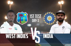 India vs West Indies 1st Test Day 3: कोहली-रहाणे ने जड़ा अर्धशतक, विराट स्कोर की ओर टीम इंडिया