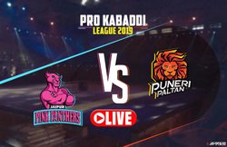 VIVO Pro Kabaddi 2019 Score, Pink Panthers vs Puneri Paltan: जयपुर ने 33-25 के अंतर से जीता मुकाबला, दीपक ने बिखेरा जलवा