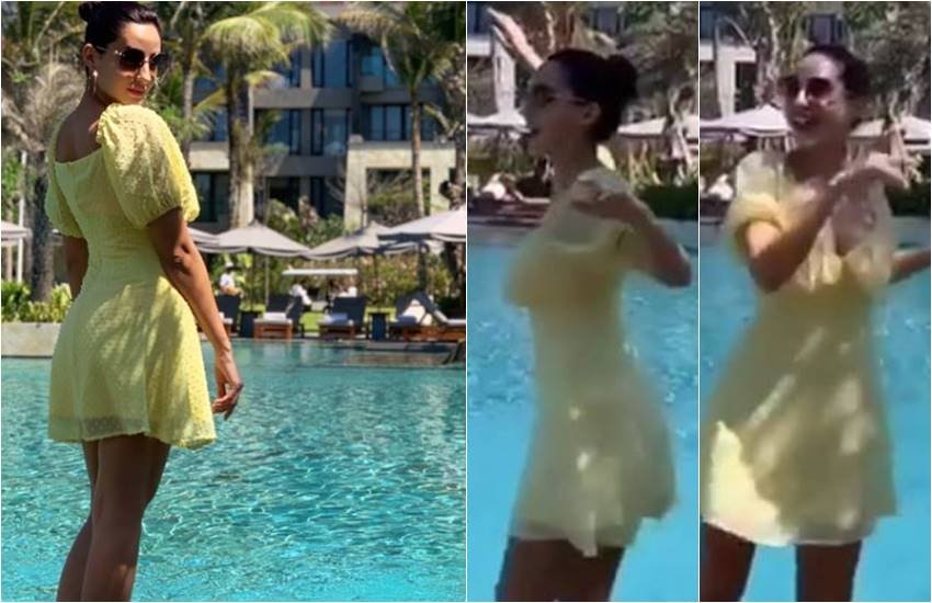 Nora Fatehi, Nora Fatehi Pool Dance, Nora Fatehi Belly Dance, Nora Fatehi Amazing Dance Video, Nora Fatehi Sexy moves, watch Video of Nora Fatehi, entertainment news, Bollywood news, Television news, entertainment news