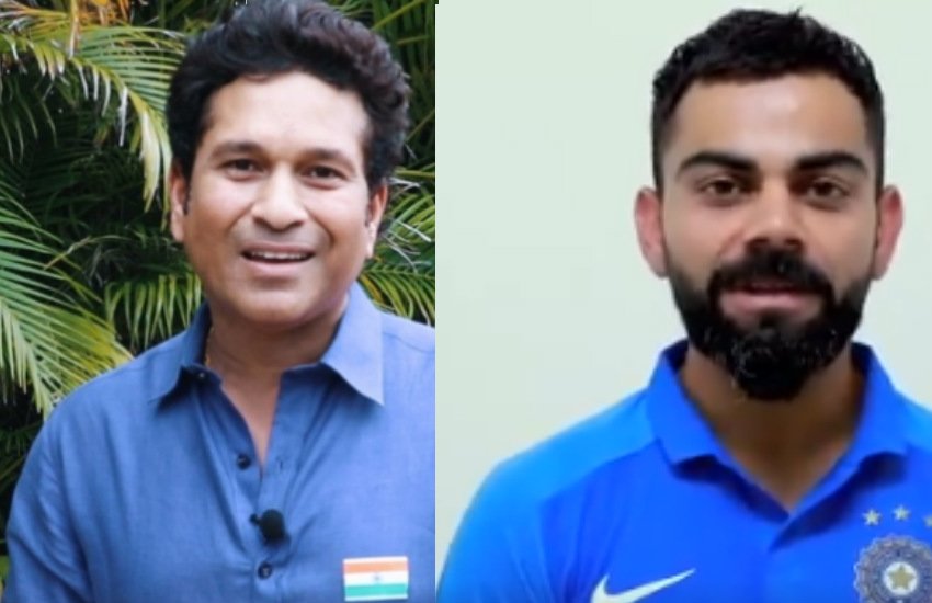 Sachin Tendulkar and Virat Kohli